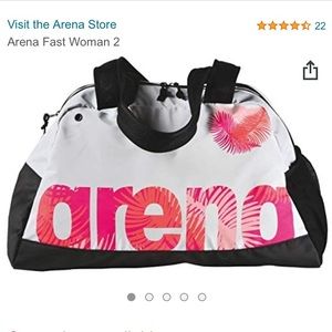 Colorful and happy Arena Fast Woman 2 white palms waterproof pool swim bag